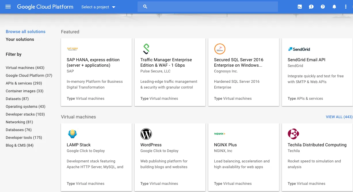 Google Cloud Provider (GCP) Dashboard